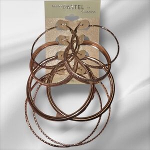 Pastels Clothing Rose Gold Multi-Hoop Earring Set